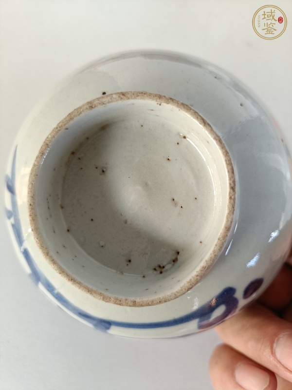 古玩陶瓷青花三星高照?qǐng)D茶碗真品鑒賞圖