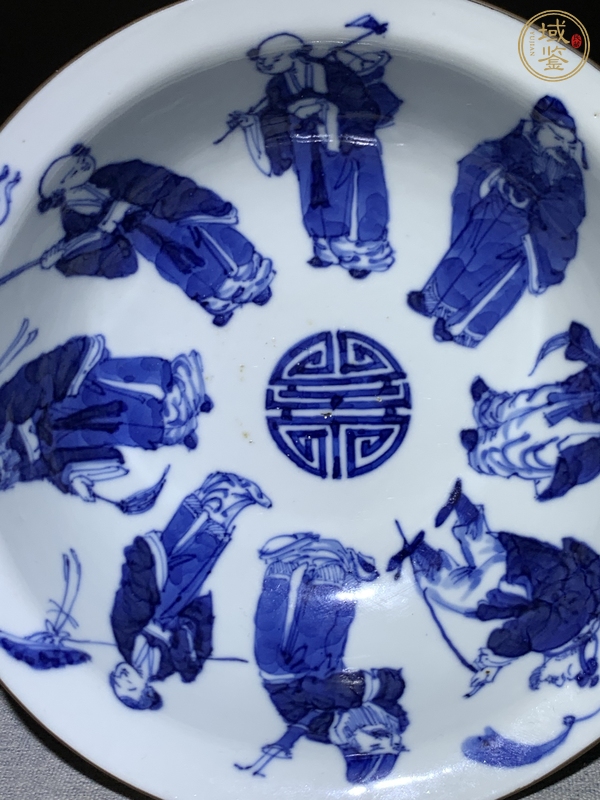 古玩陶瓷青花八仙人物碗真品鑒賞圖