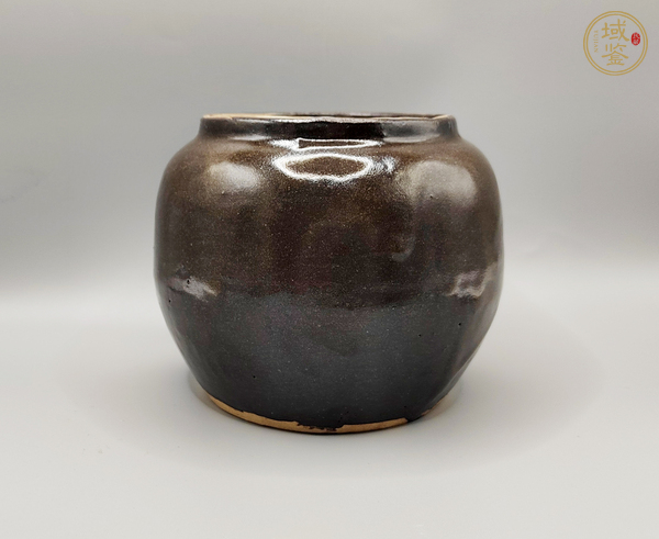 古玩陶瓷磁州窯茶葉末釉茶入真品鑒賞圖