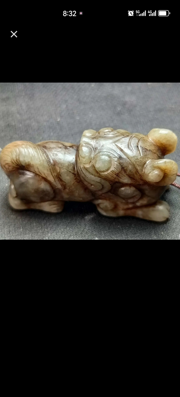 古玩玉器明代 和田玉瑞獸拍賣,當前價格5500元