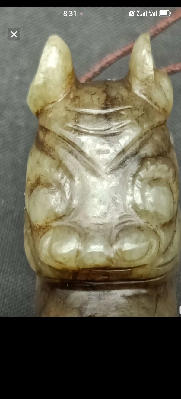 古玩玉器明代 和田玉瑞獸拍賣,當前價格5500元