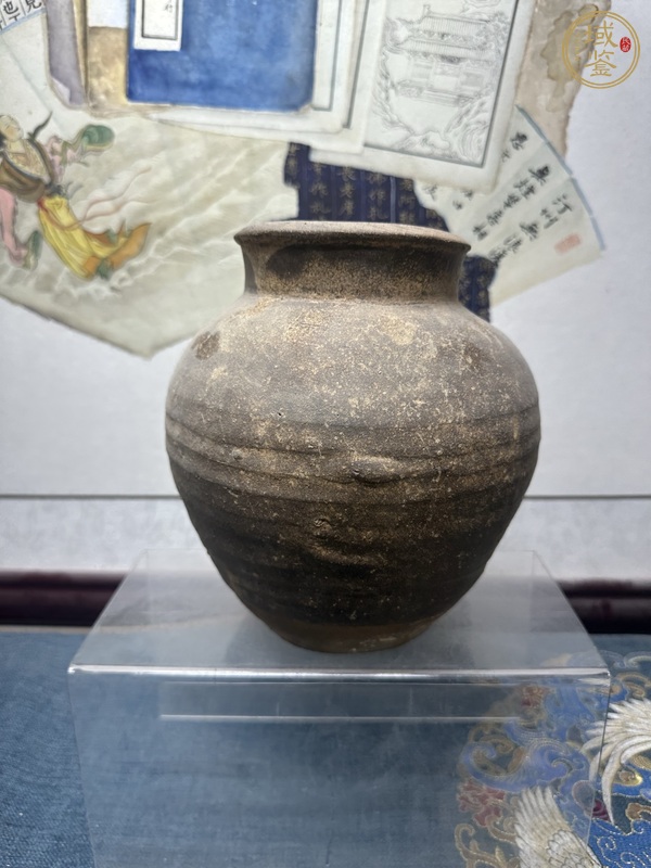 古玩陶瓷褐釉罐真品鑒賞圖