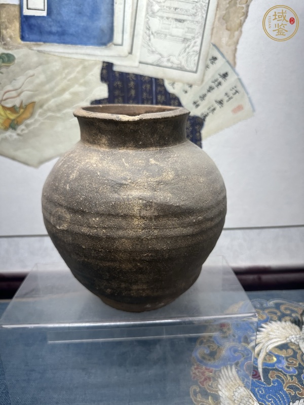 古玩陶瓷褐釉罐真品鑒賞圖