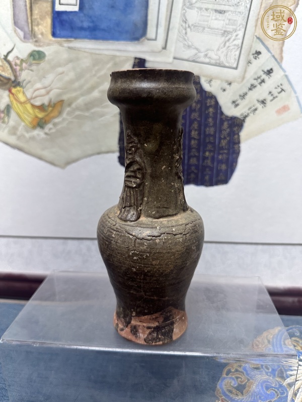 古玩陶瓷褐釉瓶真品鑒賞圖