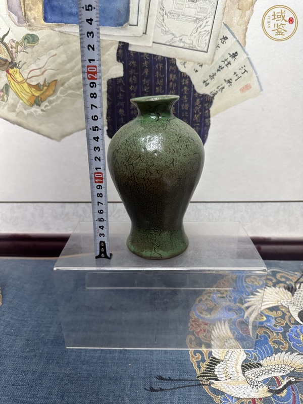 古玩陶瓷綠釉梅瓶真品鑒賞圖