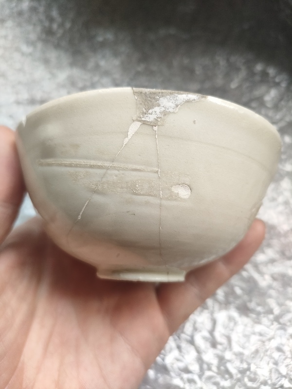 古玩陶瓷宋定窯白釉素碗拍賣(mài)，當(dāng)前價(jià)格1200元