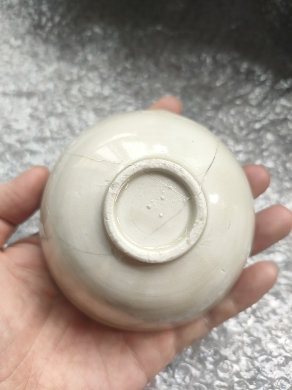 古玩陶瓷宋定窯白釉素碗拍賣(mài)，當(dāng)前價(jià)格1200元