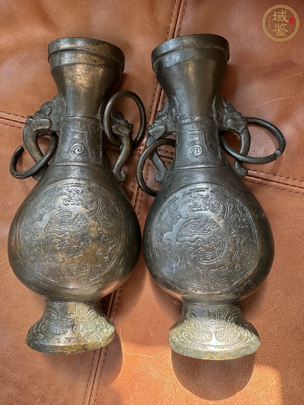 古玩銅器銅瓶一對真品鑒賞圖