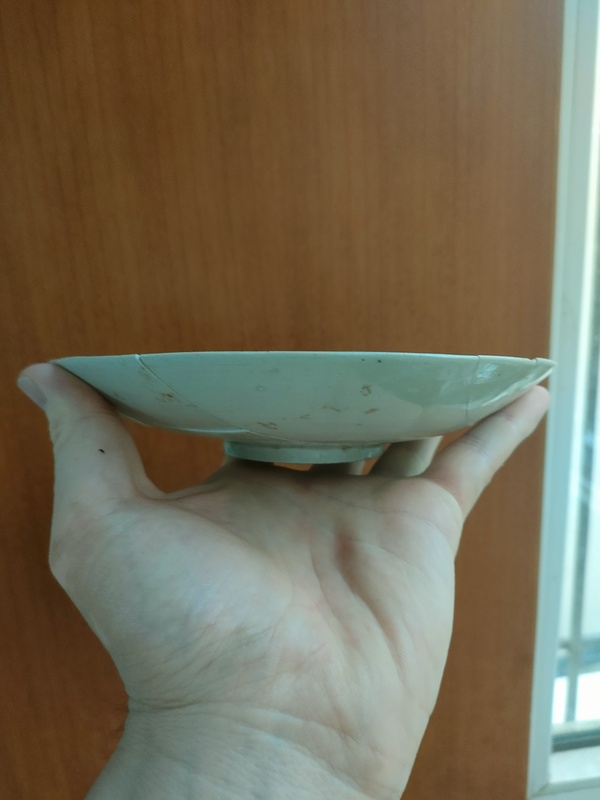 古玩陶瓷金代定窯印花雙魚紋盤拍賣，當前價格3000元
