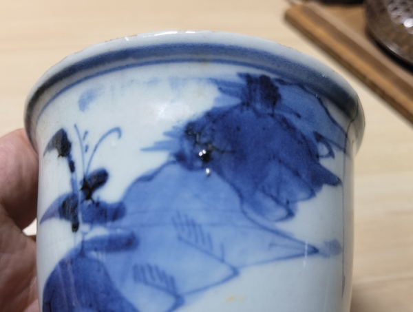 古玩陶瓷青花山水人物紋仰鐘杯拍賣,當前價格3800元