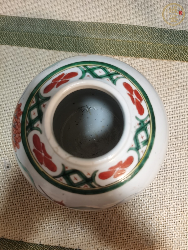 古玩陶瓷五彩人物故事紋茶葉罐真品鑒賞圖