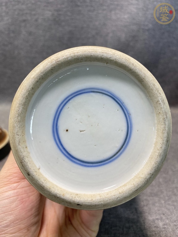 古玩陶瓷紫金釉開(kāi)光五彩花鳥(niǎo)紋雞腿瓶真品鑒賞圖