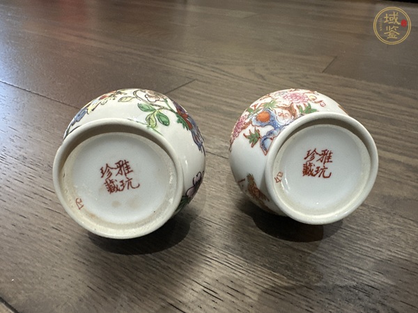 古玩陶瓷粉彩花鳥紋蓋罐真品鑒賞圖