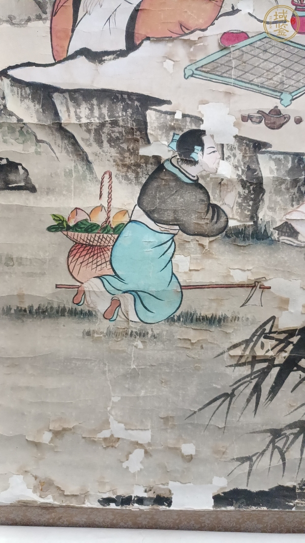 古玩字畫(huà)佚名對(duì)弈圖真品鑒賞圖