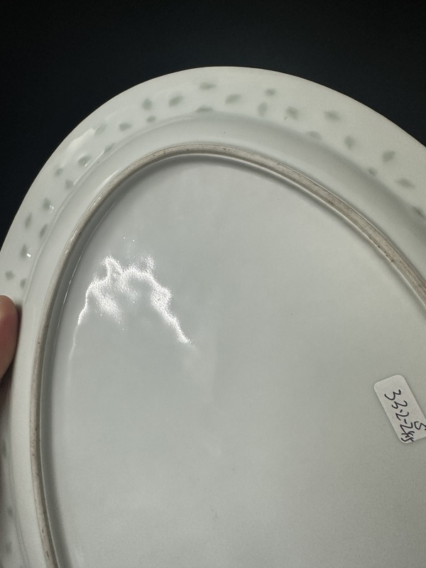 古玩陶瓷晚清官窯畫片五爪龍青花玲瓏龍紋大盤拍賣,當前價格2650元