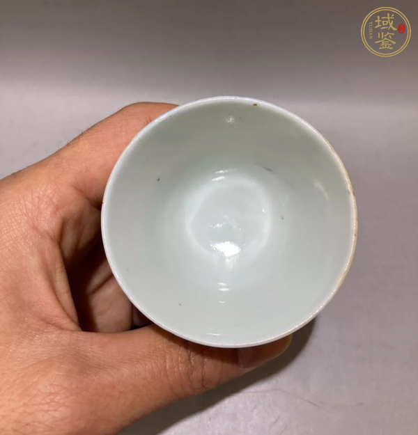 古玩陶瓷青花博古圖仰鐘杯真品鑒賞圖