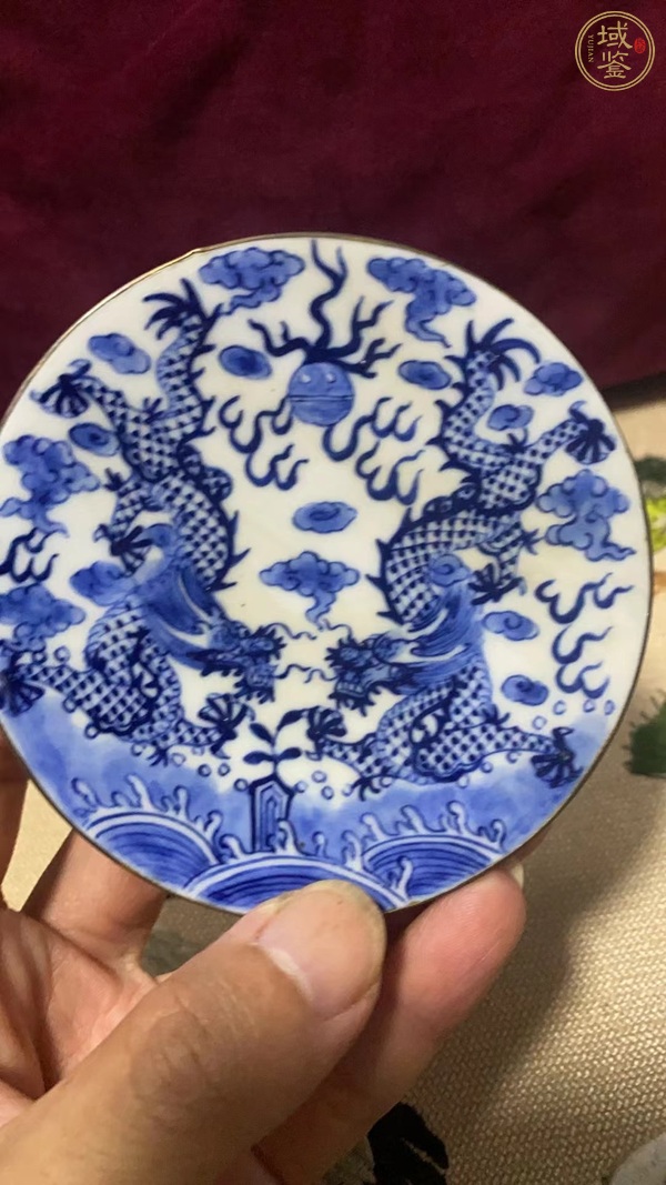 古玩陶瓷青花龍紋茶具真品鑒賞圖