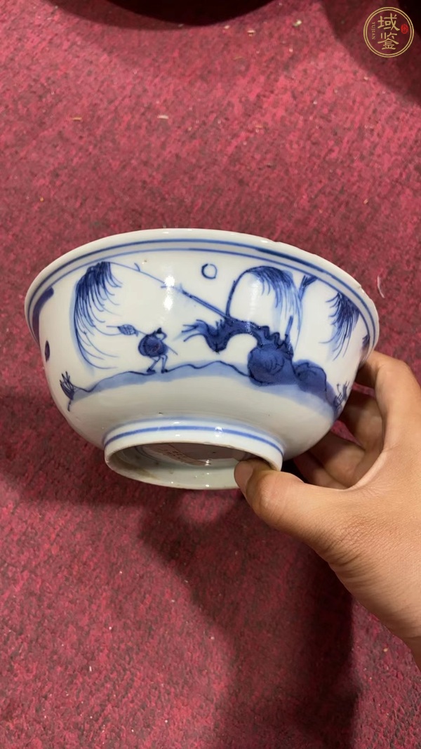 古玩陶瓷明末清初青花晚真品鑒賞圖