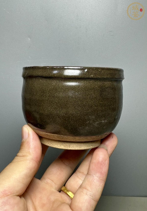 古玩陶瓷磁州窯茶葉末釉香爐真品鑒賞圖