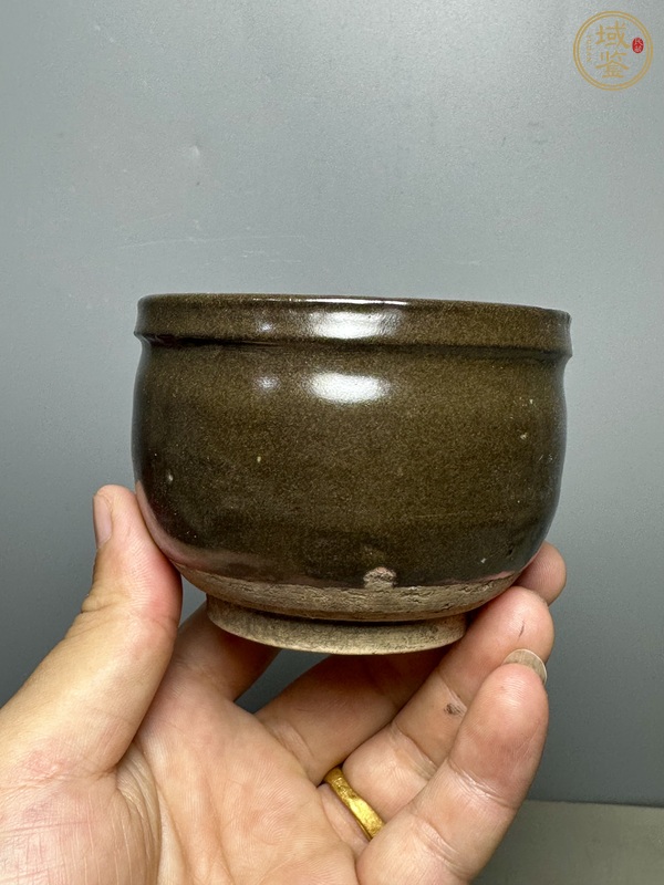 古玩陶瓷磁州窯茶葉末釉香爐真品鑒賞圖