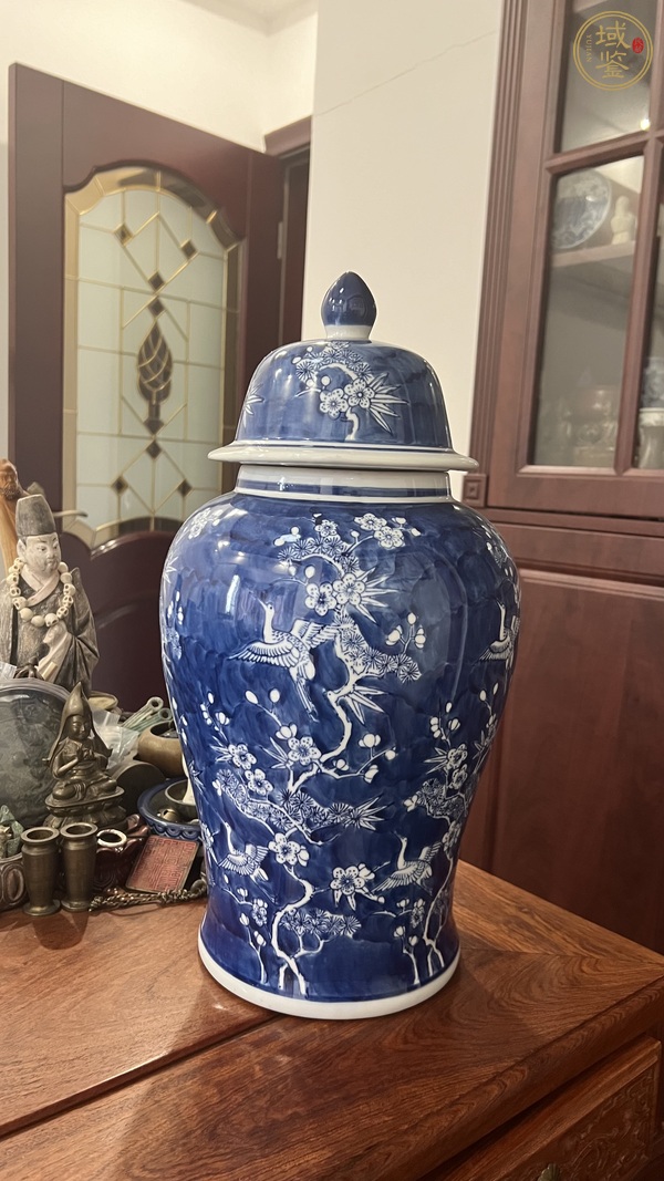 古玩陶瓷青花將軍罐真品鑒賞圖