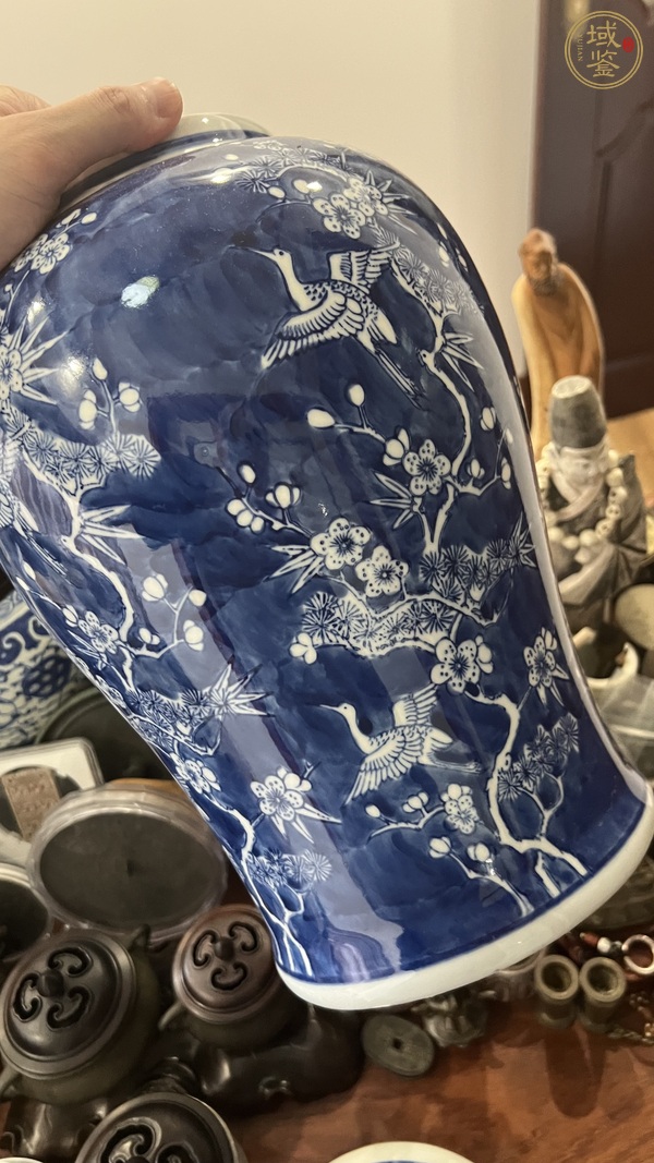古玩陶瓷青花將軍罐真品鑒賞圖