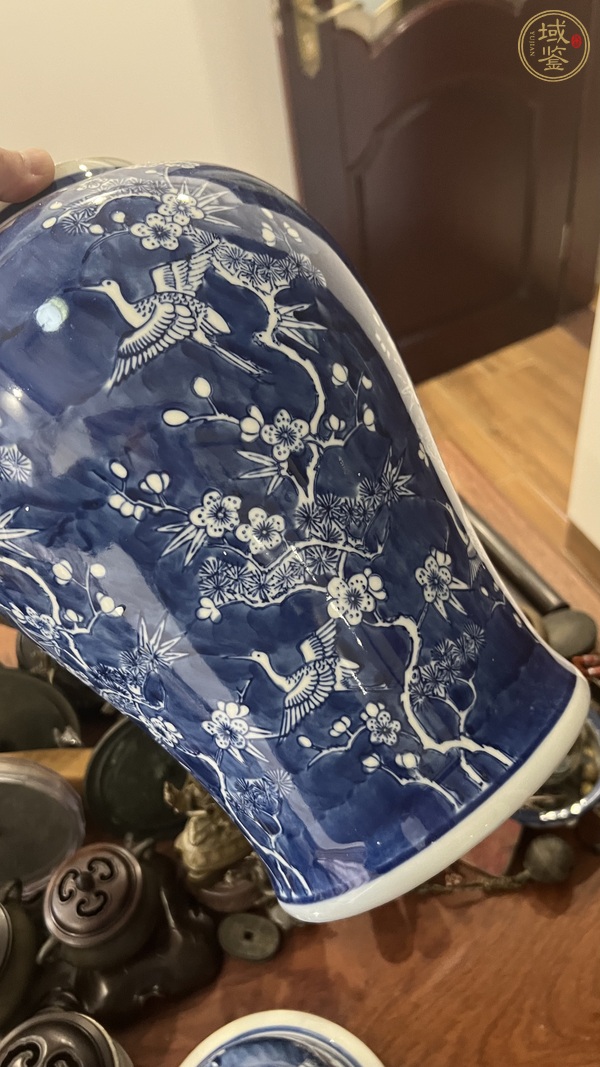 古玩陶瓷青花將軍罐真品鑒賞圖