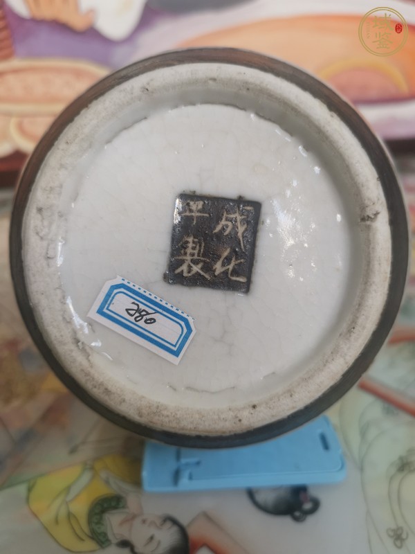 古玩陶瓷青花鐵骨尼教子圖人物紋罐真品鑒賞圖