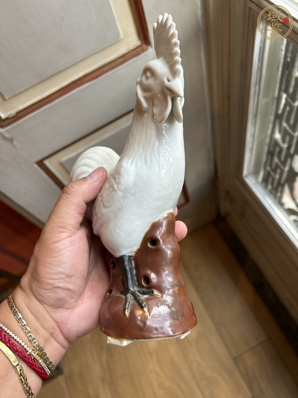 古玩陶瓷公雞擺件真品鑒賞圖