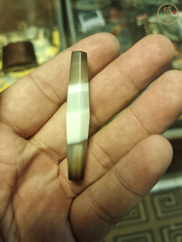 古玩玉器瑪瑙雕多棱珠真品鑒賞圖