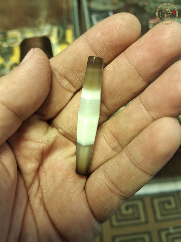 古玩玉器瑪瑙雕多棱珠真品鑒賞圖