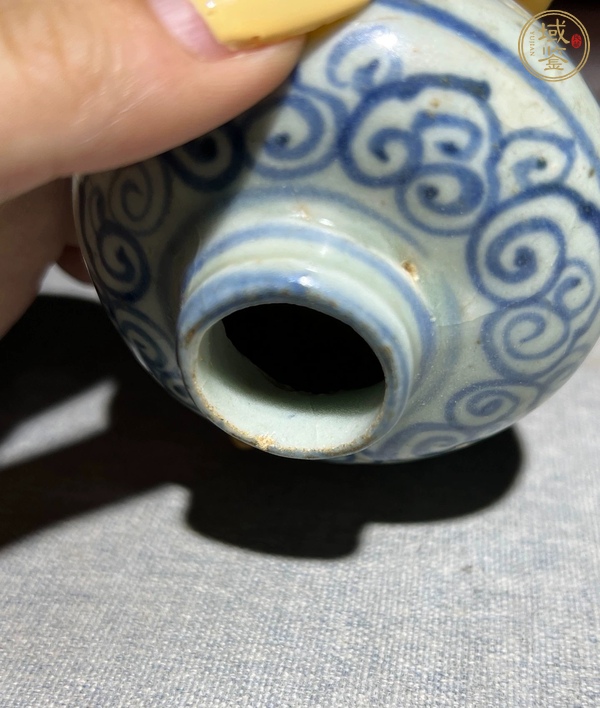 古玩陶瓷青花水盂真品鑒賞圖