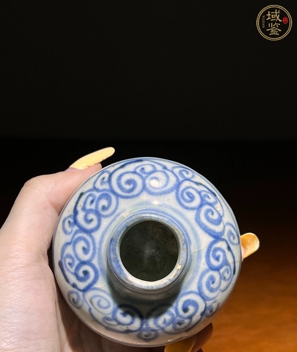 古玩陶瓷青花水盂真品鑒賞圖