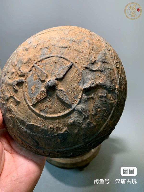 古玩陶瓷西漢陶鼎真品鑒賞圖