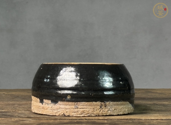 古玩陶瓷磁州窯黑釉水盂真品鑒賞圖