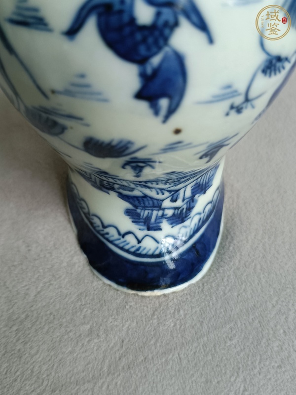 古玩陶瓷青花山水紋馬奶壺真品鑒賞圖