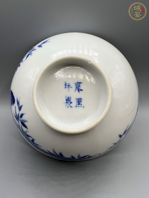 古玩陶瓷青花花鳥紋茶碗，疑似復(fù)窯真品鑒賞圖