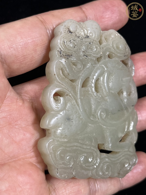 古玩玉器和田玉雕“羊羊得意”掛件真品鑒賞圖