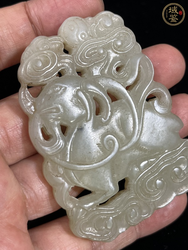 古玩玉器和田玉雕“羊羊得意”掛件真品鑒賞圖