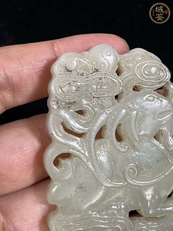 古玩玉器和田玉雕“羊羊得意”掛件真品鑒賞圖