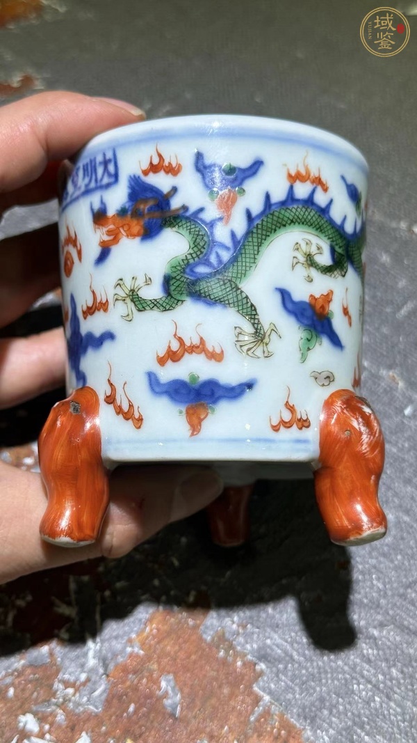 古玩陶瓷雍正·五彩琴爐真品鑒賞圖