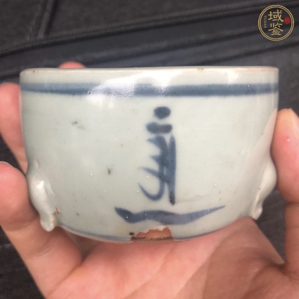 古玩陶瓷青花三足爐真品鑒賞圖