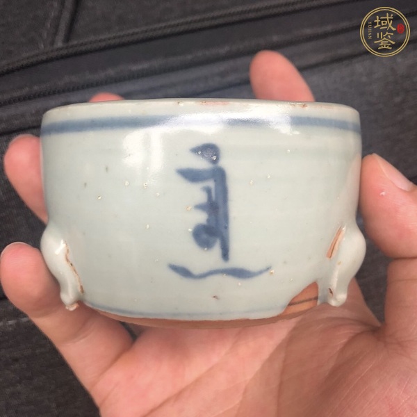 古玩陶瓷青花三足爐真品鑒賞圖