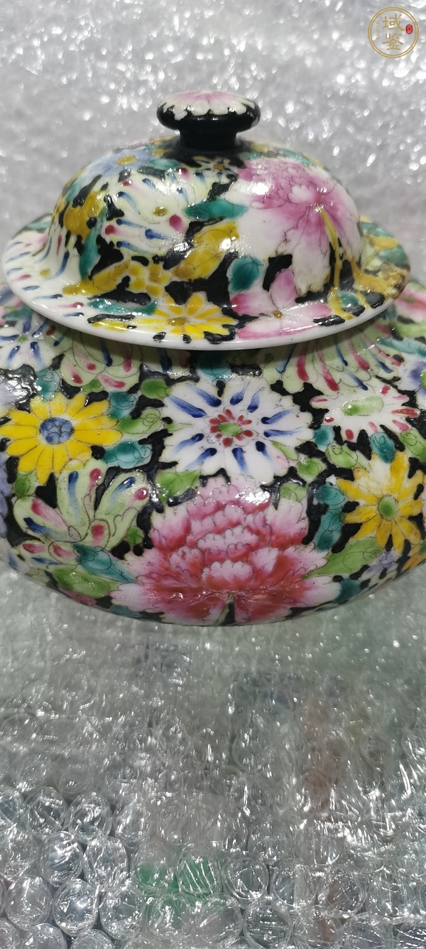 古玩陶瓷粉彩百花不落地茶壺真品鑒賞圖