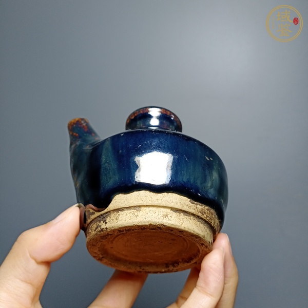 古玩陶瓷黑釉水注 真品鑒賞圖