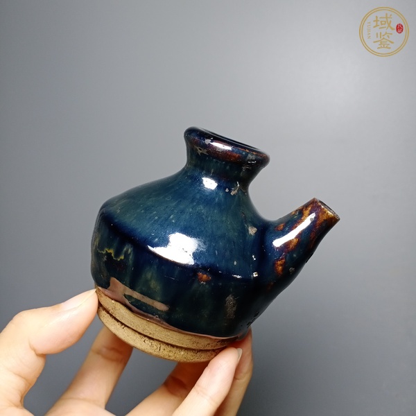 古玩陶瓷黑釉水注 真品鑒賞圖