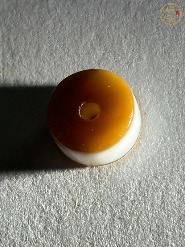 古玩玉器瑪瑙扁珠真品鑒賞圖