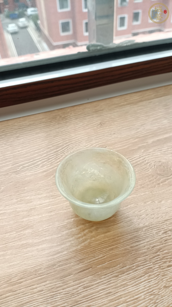古玩玉器岫玉雕“素紋杯”真品鑒賞圖