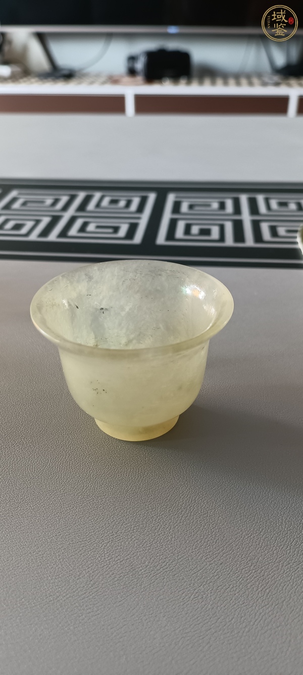 古玩玉器岫玉雕“素紋杯”真品鑒賞圖
