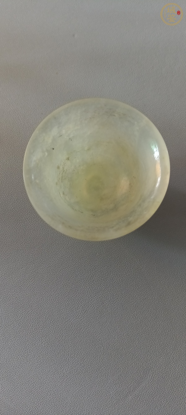 古玩玉器岫玉雕“素紋杯”真品鑒賞圖
